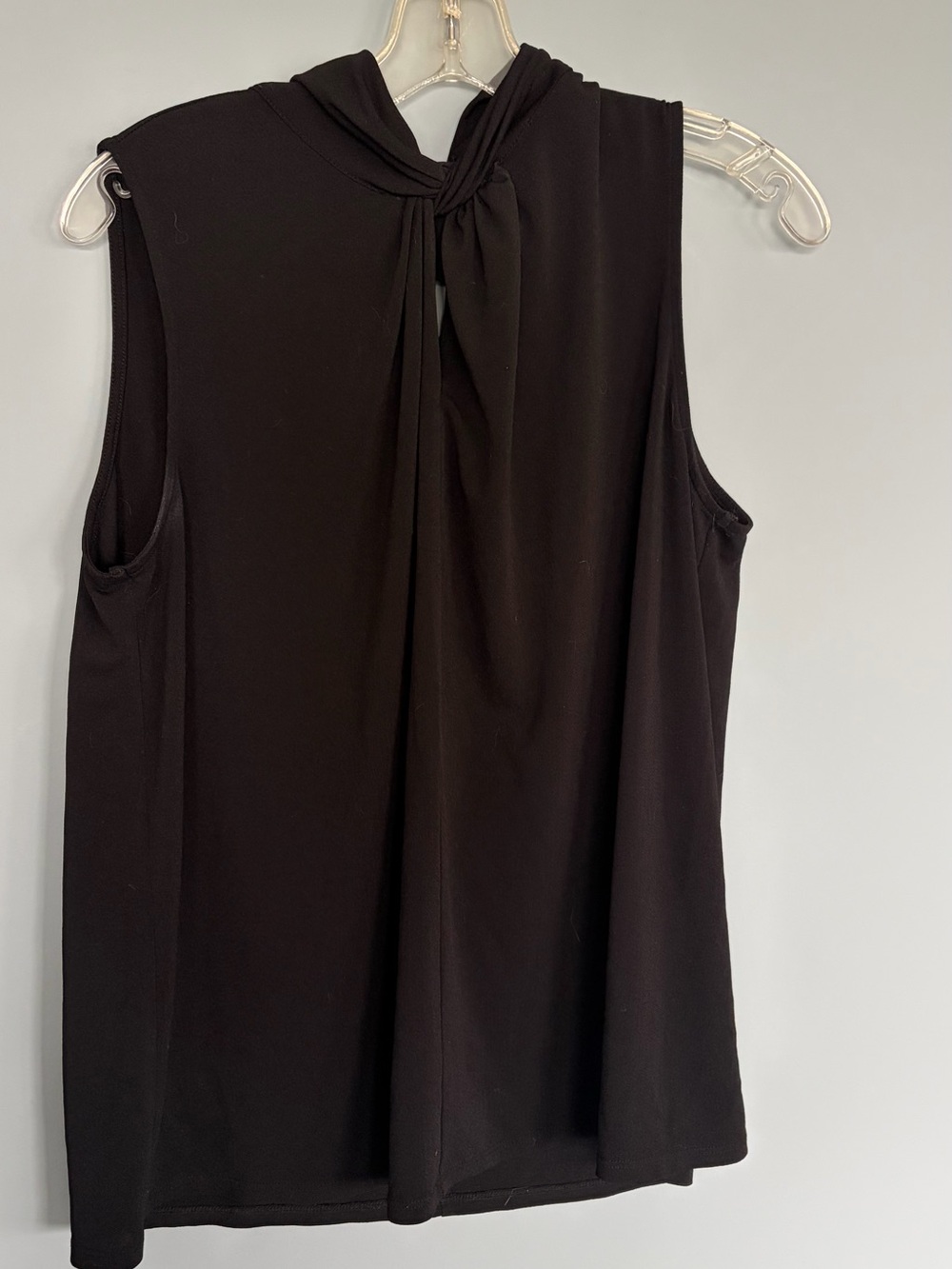 George Black Sleeveless Knot-Neck Blouse